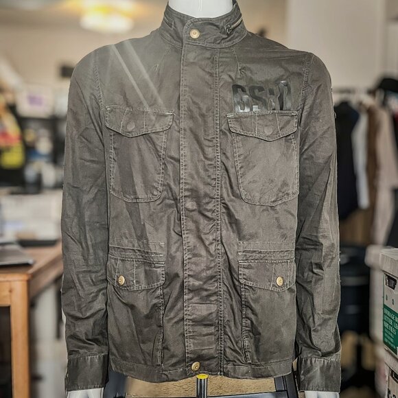 G-STAR brand light men's jacket/overshirt Military style Used gently - Picture 1 of 14